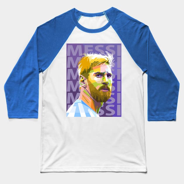 Lionel Messi Baseball T-Shirt by lots of artWork
